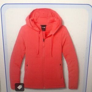 The North Face Mountain Sweatshirt Hoodie Peach Coral Jacket XS